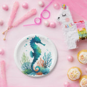 Assiettes En Carton art marin/de plage/côtier hippique (Fête)