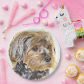 Assiettes En Carton Art mignon de chiot de Yorkshire Terrier de yorkie (Fête)