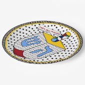 Assiettes En Carton Art Moderne Dreidel Gone Dotty (Personnalisé) (Angle)