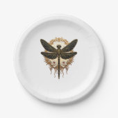 Assiettes En Carton Art Nouveau Dragonfly Elegant Steampunk (Devant)