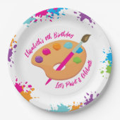 Assiettes En Carton Art Party Craft Painting Girly Birthday Party (Devant)