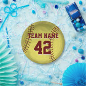 Assiettes En Carton Art personnel du base-ball (Fête)