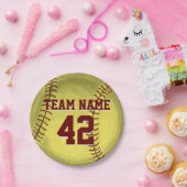 Assiettes En Carton Art personnel du base-ball (Fête)