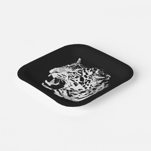 Assiettes En Carton Art pop Jaguar (Angulaire)
