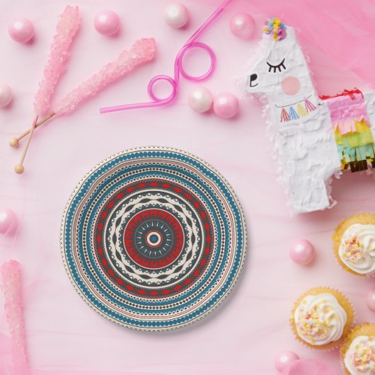 Assiettes En Carton Art populaire roumain (Fête)