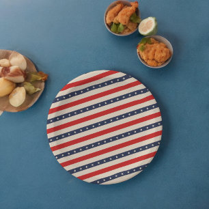 Assiettes En Carton Art Stars Stripes