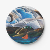 Assiettes En Carton Arthur Dove, Nuages et Eau (Devant)