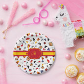 Assiettes En Carton Articles espagnols avec le drapeau pour ajouter (Fête)