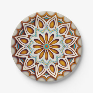 Assiettes En Carton Artisana marocaine mosaïque andalouse