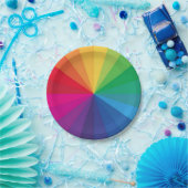 ASSIETTES EN CARTON ARTISTE DE ROUE DE COULEUR (Fête)