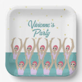 Assiettes En Carton Artiste moderne nageurs nage fête d'anniversaire (Recto)