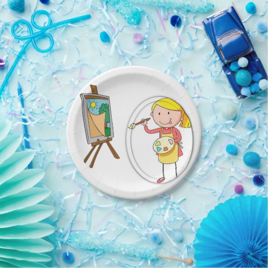 Assiettes En Carton Artiste Plaques de papier (Fête)