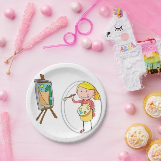 Assiettes En Carton Artiste Plaques de papier (Fête)