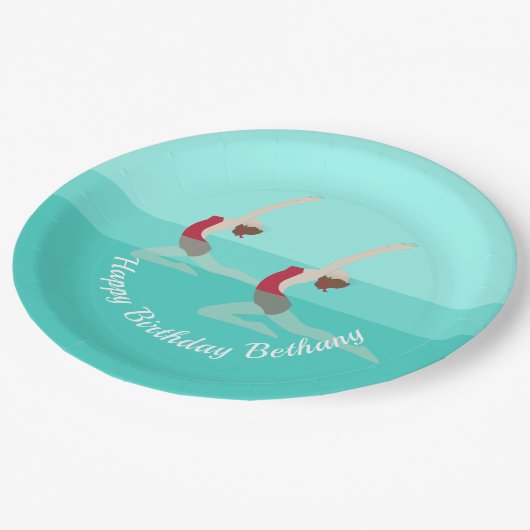 Assiettes En Carton Artistic Swimming (Angle)