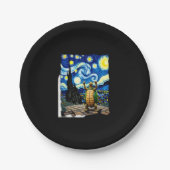 Assiettes En Carton Artistic Turtle Shirt Starry Night Turtle (1) (Devant)