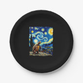 Assiettes En Carton Artistic Turtle Shirt  Starry Night Turtle (2) (Devant)