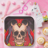 Assiettes En Carton Artsy Skull (Fête)