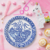 Assiettes En Carton Asiatique Blue Squirrel Oiseau Fox Willow Temple G (Fête)