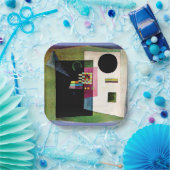 Assiettes En Carton Asserting, abstract painting by Kandinsky, (Fête)