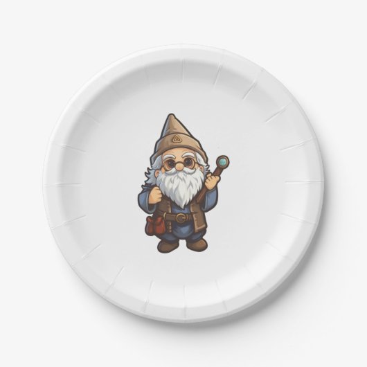 Assiettes En Carton Assistant Gnome (Devant)