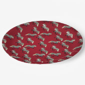 Assiettes En Carton Astrid en rouge (Angle)