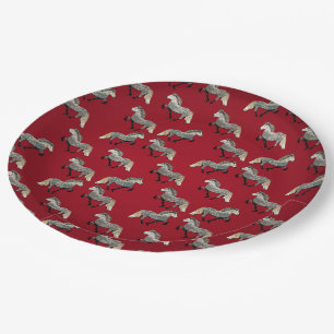 Assiettes En Carton Astrid en rouge