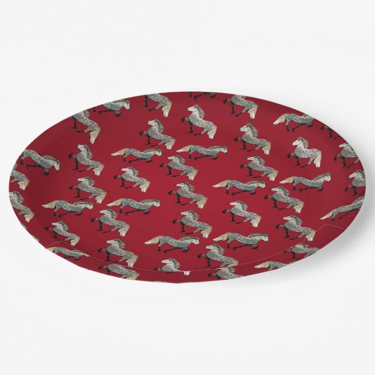 Assiettes En Carton Astrid en rouge (Angle)