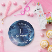Assiettes En Carton Astrologie aquarelle - Gemini (Fête)