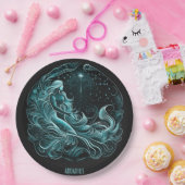 Assiettes En Carton Astrologie Aquarius Star Conçu (Fête)