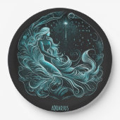 Assiettes En Carton Astrologie Aquarius Star Conçu (Devant)