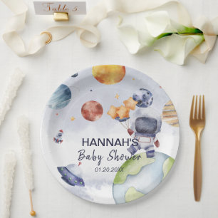 Assiettes En Carton Astronaut Espace extra-atmosphérique Baby shower d