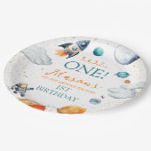 Assiettes En Carton Astronaut Jour de l'Anniversaire (Angle)