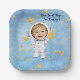 Assiettes En Carton Astronaut Little Star Birthday Party Plate