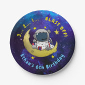 Assiettes En Carton Astronaut & Lune (Devant)
