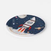 Assiettes En Carton Astronaut Rocket Espace extra-atmosphérique 1er an (Angle)