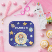 Assiettes En Carton Astronaut Space Theme Custom Birthday Party (Fête)