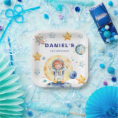 Assiettes En Carton Astronaut Space Theme Custom Birthday Party (Fête)