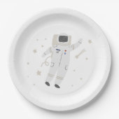 Assiettes En Carton Astronaut & Stars Space Anniversaire (Devant)