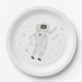 Assiettes En Carton Astronaut & Stars Space Anniversaire