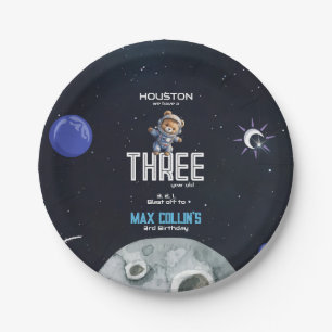 Assiettes En Carton Astronaute de l'espace extérieur Anniversaire de t