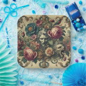 Assiettes En Carton Atelier Arcane - Oreiller Gothique Baroque (Fête)