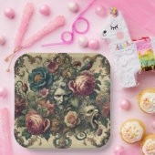 Assiettes En Carton Atelier Arcane - Oreiller Gothique Baroque (Fête)