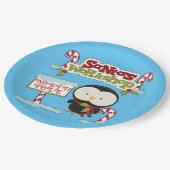 Assiettes En Carton Atelier père Noël Penguin (Angle)