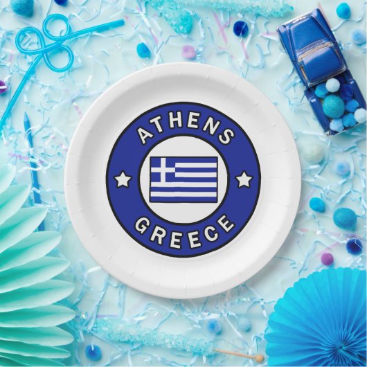 Assiettes En Carton Athènes Grèce (Fête)
