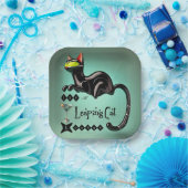 Assiettes En Carton Atomique Futuriste Le Leaping Cat Lounge (Fête)