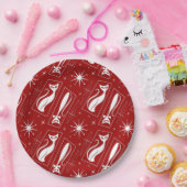 Assiettes En Carton Atomique Star Cat MidCentury Moderne MCM de Noël (Fête)