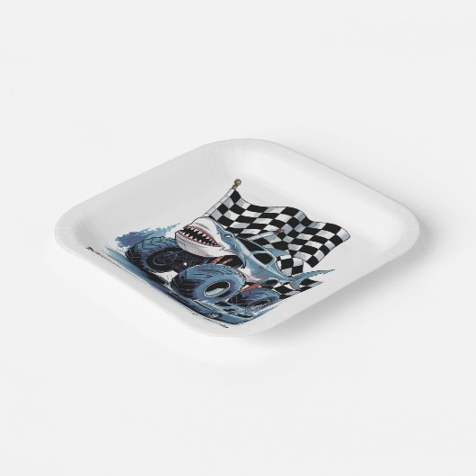Assiettes En Carton Attaque de requin Camion Monster Anniversaire Bash (Angulaire)
