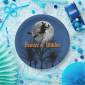 Assiettes En Carton Attention aux sorcières (Fête)