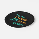 Assiettes En Carton Attitude sarcastique 60e anniversaire (Angle)