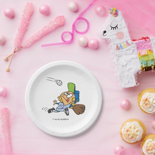 Assiettes En Carton Attraper Un Baseball (Fête)